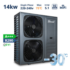 Smad 14 kW R290 Monoblok Warmtepomp | EVI Boost | Automatisch Ontdooien