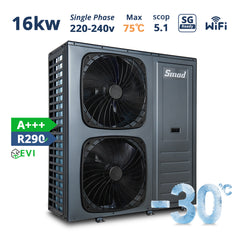 Bomba de Calor Smad Monobloque de 16KW de Alta Potencia | Refrigerante R290 | Electricidad Inteligente con Compatibilidad Solar | Opción Eficiente y Cómoda.